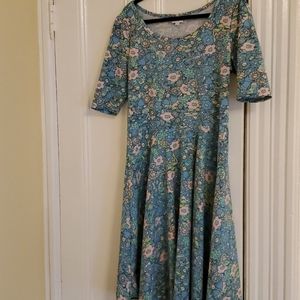 Lularoe Nicole pastel flower dress 2xl